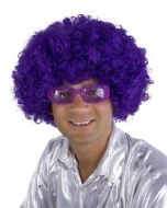 Perruque afro violette