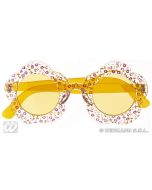 Lunettes "hippie flower" - jaune