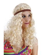 Perruqe femme Hippie blonde avec bandeau