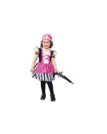 Déguisement fille pirate - rose et noir - 2/3 ans