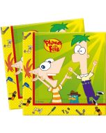 20 serviettes anniversaire - Phineas et Ferb