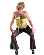 Déguisement adulte corset cône doré – Taille Unique