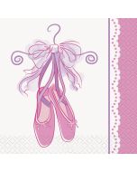 16 Serviettes ballerine