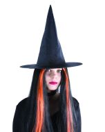 Chapeau de sorcière adulte - tissu noir