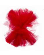 Pompon tulle pastel rouge - Ø30cm