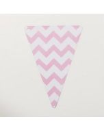 5 fanions chevron 15 x 21 cm – rose