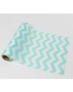 chemin table chevron menthe