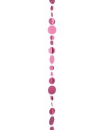 Guirlande cercles 3D fuchsia - 3,6 m