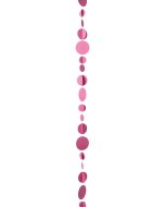 Guirlande cercles 3D fuchsia - 3,6 m