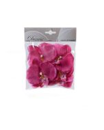 Boutons orchidée en soie - fuchsia