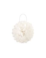 Boule Fleurs Tissu Ivoire - 13 cm