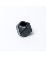 Bougeoir octogonal noir - 5 cm 