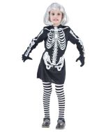 Déguisement fille squelette robe - Taille 4/6 ans