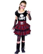Costume fille punk luxe - Taille 4/6 ans