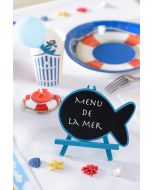 Marque-place ardoise poisson - turquoise