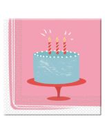 20 serviettes anniversaire birthday cake