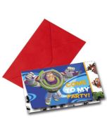 Lot de 6 cartes d'invitation avec enveloppes "Toy Story"