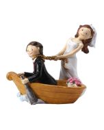 Couple mariés sur bateau