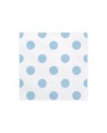 Serviettes Papier blanc pois bleu