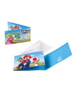 8 Invitations Super Mario