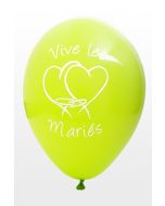 Ballons vive les mariés - vert anis - x8