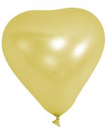 100 ballons cœur - jaune