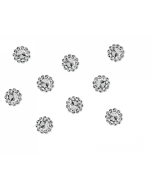 50 diamants fleurs argent pour loisir créatif