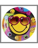 Assiettes Smiley - 23 cm Ø - x8