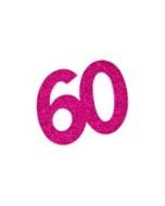 autocollant anniversaire 60 ans fuchsia