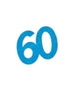autocollant anniversaire 60 ans turquoise