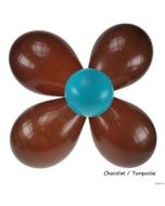 Ballon fleur - Turquoise Chocolat