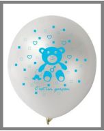 Ballons naissance ourson bleu - x10