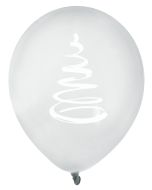 Lot de 8 ballons à motif sapin - argent