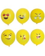 6 Ballons latex Smiley pas chers