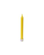 10 bougies lisses jaunes + bobèches