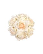 Bouquet de petites fleurs perlées - Crème