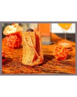 Bourses en jute de couleur orange