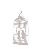 cage oiseaux blanche