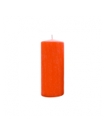 6 bougies pilier mat - couleur rouge - 12 x 6 cm