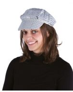 Casquette disco à sequins adulte - argent 