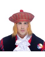 Bonnet écossais avec cheveux roux