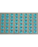 Strass carré autocollant - turquoise