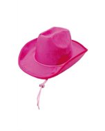 Chapeau velours cow boy adulte  rose 