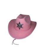 Chapeau shérif luxe - rose