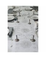 Chemin de table en papier thème oriental de coloris argent