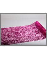 Chemin de table motif branchage de coloris fuchsia