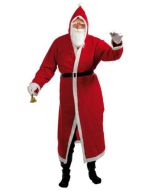 Costume Père-Noël manteau effet velours - Taille unique