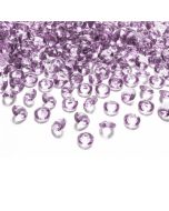 Diamant rond transparent lilas x10