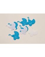 Confettis de table "Landau bébé" - Bleu ciel