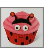 Décor coccinelle pour 12 muffins